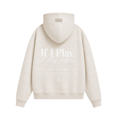 HOODIE I PLAY TO WIN MARFIL - 27DAYS STUDIO