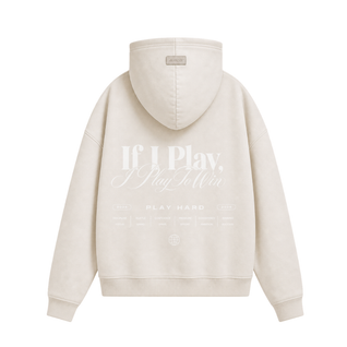 HOODIE I PLAY TO WIN MARFIL - 27DAYS STUDIO